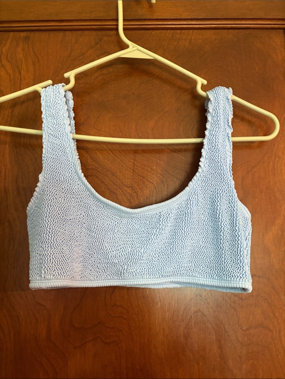 Honey. Light Blue Terry Bikini Top - Scoop Bralette - Picture 4 of 4